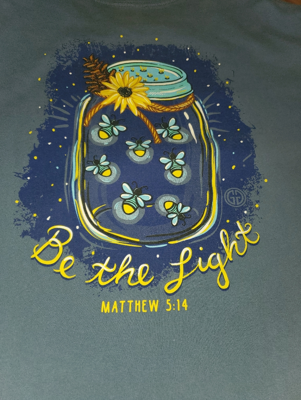 B2G1F Girlie Girl Originals, Large, Be The Light Mason Jar Long Sleeve